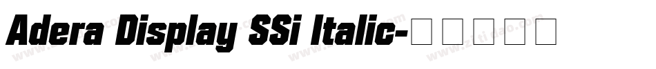 Adera Display SSi Italic字体转换